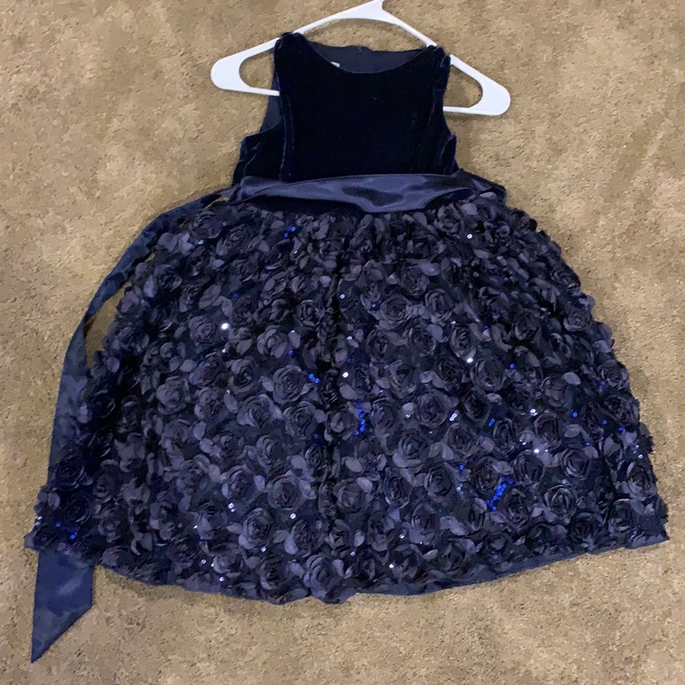 Gorgeous navy princess dress. Christmas or flower girl.